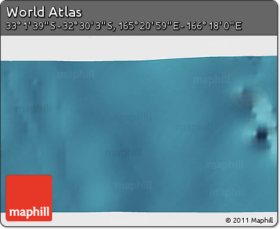 Satellite 3D Map of the Area around 32° 45' 51" S, 165° 49' 29" E