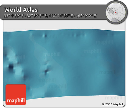 Satellite 3D Map of the Area around 32° 45' 51" S, 166° 40' 30" E