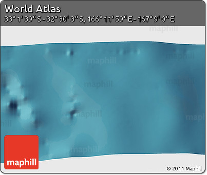 Satellite 3D Map of the Area around 32° 45' 51" S, 166° 40' 30" E