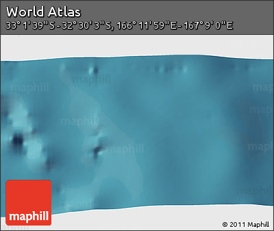 Satellite 3D Map of the Area around 32° 45' 51" S, 166° 40' 30" E
