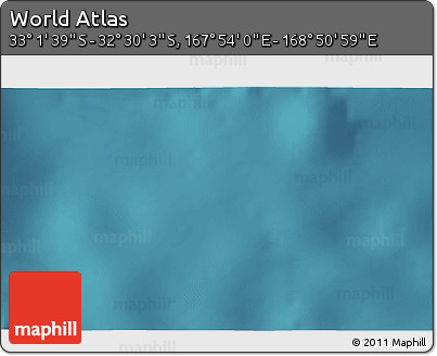 Satellite 3D Map of the Area around 32° 45' 51" S, 168° 22' 30" E