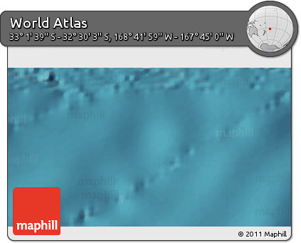 Satellite 3D Map of the Area around 32° 45' 51" S, 168° 13' 29" W