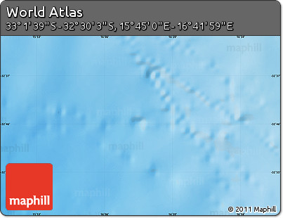 Physical Map of the Area around 32° 45' 51" S, 16° 13' 30" E