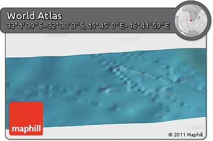 Satellite Panoramic Map of the Area around 32° 45' 51" S, 16° 13' 30" E