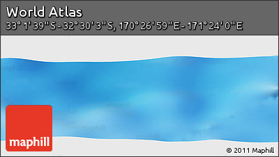 Physical Panoramic Map of the Area around 32° 45' 51" S, 170° 55' 30" E