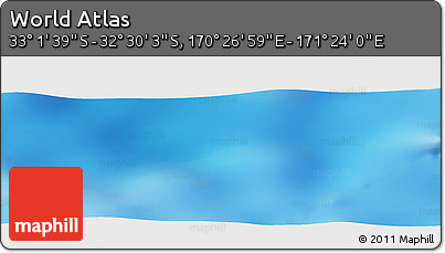 Physical Panoramic Map of the Area around 32° 45' 51" S, 170° 55' 30" E