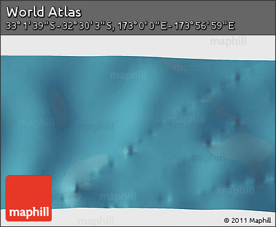 Satellite 3D Map of the Area around 32° 45' 51" S, 173° 28' 29" E