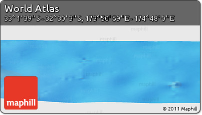 Physical Panoramic Map of the Area around 32° 45' 51" S, 174° 19' 29" E