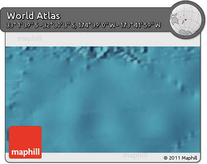 Satellite 3D Map of the Area around 32° 45' 51" S, 174° 10' 30" W