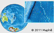 Physical Location Map of the area around 32° 45' 51" S, 174° 10' 30" W