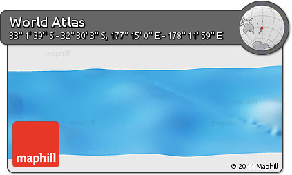 Physical Panoramic Map of the Area around 32° 45' 51" S, 177° 43' 29" E