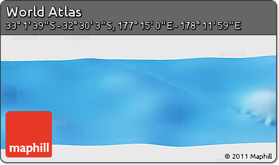 Physical Panoramic Map of the Area around 32° 45' 51" S, 177° 43' 29" E