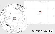 Blank Location Map of the area around 32° 45' 51" S, 19° 28' 30" W