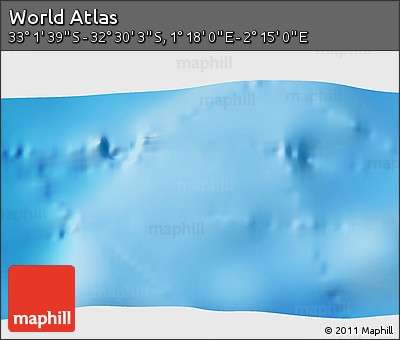 Physical 3D Map of the Area around 32° 45' 51" S, 1° 46' 29" E