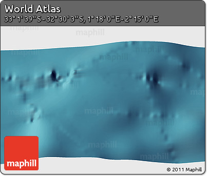 Satellite 3D Map of the Area around 32° 45' 51" S, 1° 46' 29" E