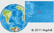 Physical Location Map of the area around 32° 45' 51" S, 26° 16' 29" W