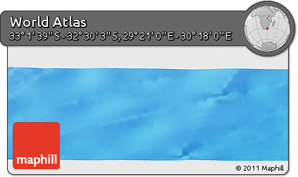 Physical Panoramic Map of the Area around 32° 45' 51" S, 29° 49' 30" E