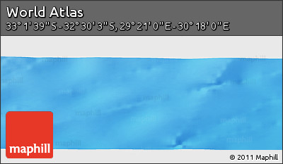 Physical Panoramic Map of the Area around 32° 45' 51" S, 29° 49' 30" E