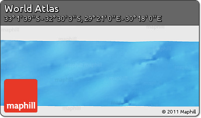 Physical Panoramic Map of the Area around 32° 45' 51" S, 29° 49' 30" E