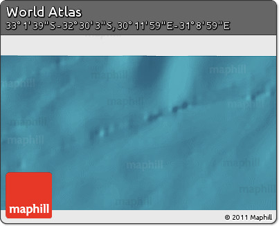 Satellite 3D Map of the Area around 32° 45' 51" S, 30° 40' 29" E