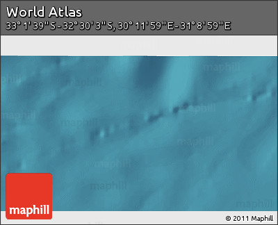 Satellite 3D Map of the Area around 32° 45' 51" S, 30° 40' 29" E