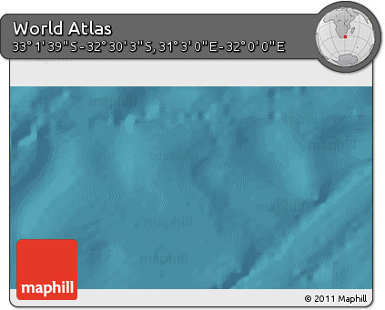 Satellite 3D Map of the Area around 32° 45' 51" S, 31° 31' 29" E
