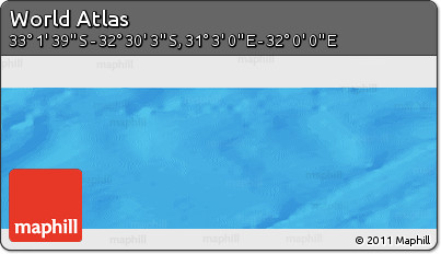 Physical Panoramic Map of the Area around 32° 45' 51" S, 31° 31' 29" E