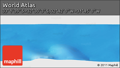 Physical Panoramic Map of the Area around 32° 45' 51" S, 32° 13' 30" W