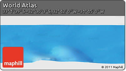 Physical Panoramic Map of the Area around 32° 45' 51" S, 32° 13' 30" W