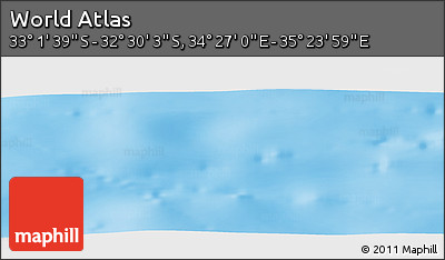 Physical Panoramic Map of the Area around 32° 45' 51" S, 34° 55' 29" E