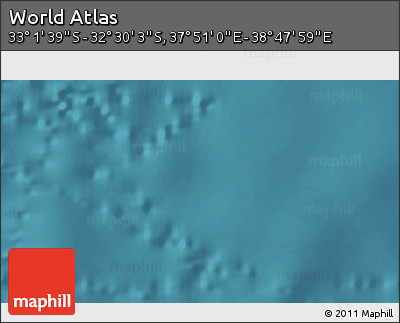 Satellite 3D Map of the Area around 32° 45' 51" S, 38° 19' 30" E