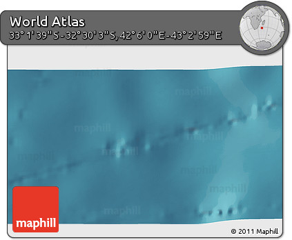 Satellite 3D Map of the Area around 32° 45' 51" S, 42° 34' 30" E