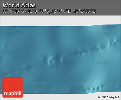 Satellite 3D Map of the Area around 32° 45' 51" S, 42° 34' 30" E