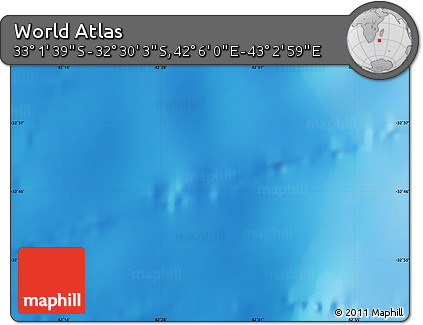 Physical Map of the Area around 32° 45' 51" S, 42° 34' 30" E