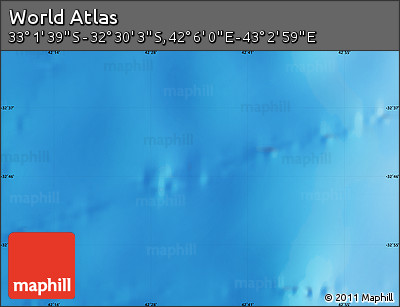 Physical Map of the Area around 32° 45' 51" S, 42° 34' 30" E