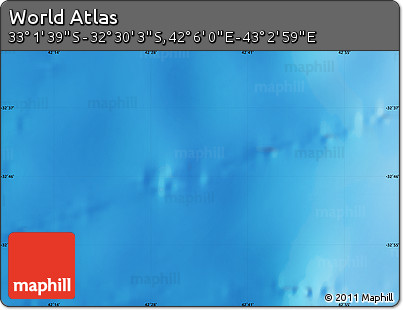 Physical Map of the Area around 32° 45' 51" S, 42° 34' 30" E