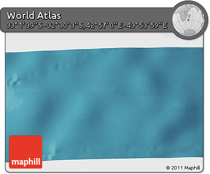 Satellite 3D Map of the Area around 32° 45' 51" S, 43° 25' 29" E