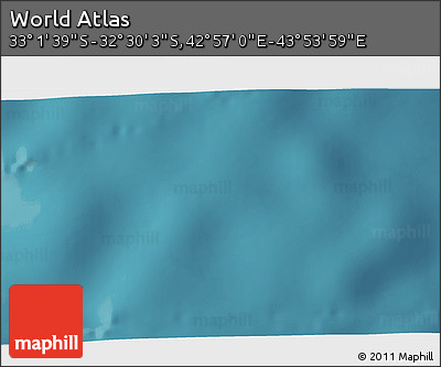 Satellite 3D Map of the Area around 32° 45' 51" S, 43° 25' 29" E