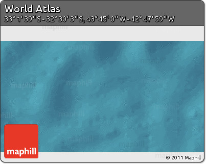 Satellite 3D Map of the Area around 32° 45' 51" S, 43° 16' 29" W