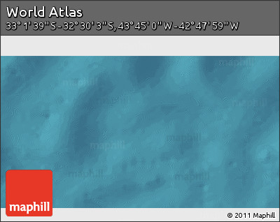 Satellite 3D Map of the Area around 32° 45' 51" S, 43° 16' 29" W