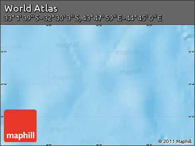 Physical Map of the Area around 32° 45' 51" S, 44° 16' 29" E
