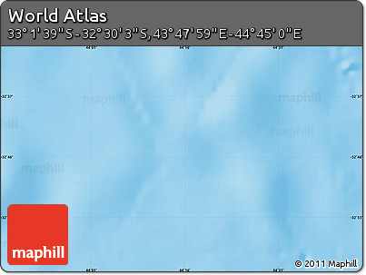 Physical Map of the Area around 32° 45' 51" S, 44° 16' 29" E