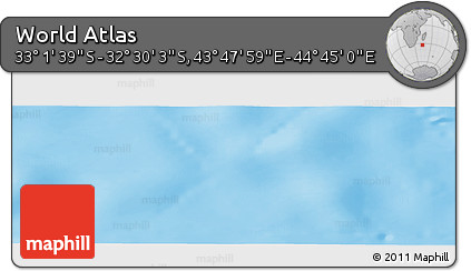 Physical Panoramic Map of the Area around 32° 45' 51" S, 44° 16' 29" E