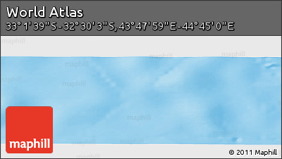 Physical Panoramic Map of the Area around 32° 45' 51" S, 44° 16' 29" E