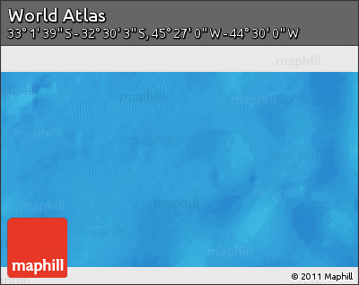 Physical 3D Map of the Area around 32° 45' 51" S, 44° 58' 30" W