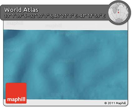 Satellite 3D Map of the Area around 32° 45' 51" S, 46° 49' 30" E