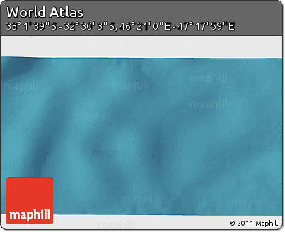 Satellite 3D Map of the Area around 32° 45' 51" S, 46° 49' 30" E