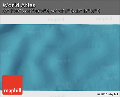 Satellite 3D Map of the Area around 32° 45' 51" S, 46° 49' 30" E