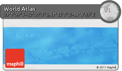 Physical Panoramic Map of the Area around 32° 45' 51" S, 47° 40' 29" E