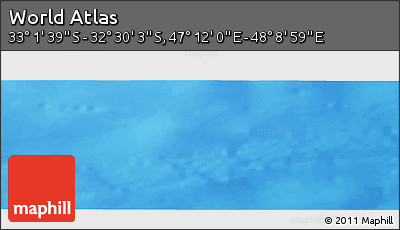 Physical Panoramic Map of the Area around 32° 45' 51" S, 47° 40' 29" E